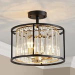 CL005BB K9 Crystal Semi Flush Mount Ceiling Light Fixture, Modern Design, E12 Ba. Fixed Price $123.99.