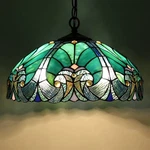 Cotoss Tiffany Pendant Light Fixtures Hanging Lamp Stained Glass Sea Green. Fixed Price $219.48.