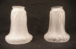 Muller Freres Luneville Fine Art Nuevo Satin Glass Antique Lamp Shades Pair. Fixed Price $89.00.