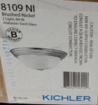 Kichler 8065TZ Dover 3 Light 15" Tannery Bronze Flush Mount Etched Ceiling. Fixed Price $39.54.