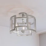 Quoizel Lexon -light 13" Brushed Nickel Semi Flush Mount Dimmbale New!. Fixed Price $89.52.