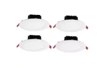 Commercial Electric 6" Canless Recessed Light Kitchen Bathroom White 4-PACK Led. Fixed Price $45.00.
