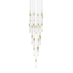 Avenue Lighting HF1904-25-AP-C Aspen 28"W Led Crystal Brass. Fixed Price $4414.00.