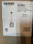 Modern Nuvo Lighting 1 Square Pendant Bronze With Copper Accents 60/5855. Fixed Price $48.00.