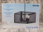 Kichler (0757786) Saybridge 4-LIGHT Pendant Black Open Box 16X16X9.8". Fixed Price $120.00.
