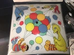 Vtg Sesame Street Glass Ceiling Light Fixture Shade Balloons Ernie Big Bird Noma. Fixed Price $115.00.