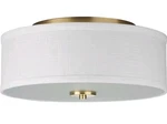 2-LIGHT Satin Brass Summer Linen Shade/inspire Collection /free Shipping. Fixed Price $72.00.