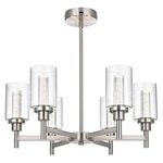 Vinluz 6 Ceiling Industrial Chandelier Brush Nickel Pendant Lighting. Fixed Price $298.84.