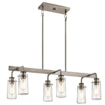 Kichler 43059 Pewter Braelyn 6-LIGHT 34" Linear Chandelier. Fixed Price $455.99.