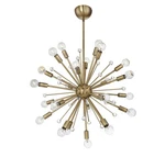 Savoy House 7-6099-24 Brass Galea Light 23"W 8 Tier Abstract Chandelier. Fixed Price $793.90.