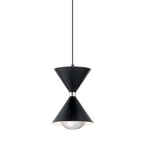 Elan 84130 Kordan Light 7"W Led Mini Pendant - Matte Black / Polished Nickel. Fixed Price $239.99.