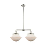 Innovations Lg Oxford 2-LT Chandelier, Amber/nickel/frost School 209-PN-G541. Fixed Price $603.68.