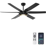 Ohniyou Ceiling Fans With Lights, 56'' Black Remote/app Control, .... Fixed Price $117.43.
