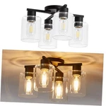 Semi Flush Mount Ceiling 4-LIGHT Kitchen Black. Fixed Price $58.96.