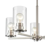 Brushed Nickel Five Light Chandelier From The Verlana Collection. Fixed Price $229.90.