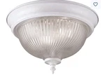 Project Source 11-IN Round Flushmount Light Clear Ribbed Glassshade New. Fixed Price $9.99.