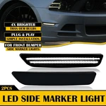 2X Smoke Led Side Light Marker Front Bumper Lamp White 2010-14 Ford Mustang. Fixed Price $21.84.