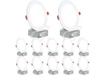 Energetic 12 Pack 6 Inch Ultrathin Led Recessed Lighting With Junction Box. Fixed Price $44.99.