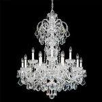 Schonbek 15 Light Strass Gls Chandelier Olde World Series Model 6814. Fixed Price $9500.00.