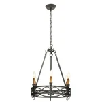 New World Imports Chaumont Collection 6-LIGHT Textured Rust Dimmable Chandelier. Fixed Price $99.99.