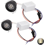 2-PACK Mini 1W Recessed Led Spotlights With Power Supply, Warm White 3000K. Fixed Price $25.99.