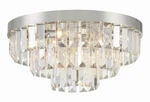 Polished Nickel Eight Light Flush Mount From The Hayes Collection. Fixed Price $1098.00.