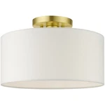Livex Lighting 41097-12 Meridian Semi-flush Mount Satin Brass. Fixed Price $119.96.