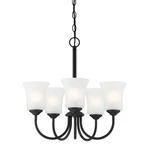 Designers Fountain D278M-5CH Bronson Light 20"W Chandelier Black. Fixed Price $111.90.