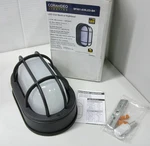 Coramdeo Outdoor 8.5 Oval Nautical Bulkhead Light SF001-830LED-BK Flush Mou. Fixed Price $19.99.