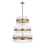 Elegant Lighting Serephina 36" Metal/crystal Chandelier Satin Gold/clear. Fixed Price $3520.00.