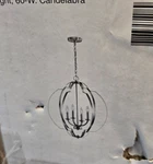 Candle Style Chandelier Brushed Nickel Kichler 42138NI Voleta Light 22" Taper. Fixed Price $116.96.