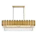 Elegant Lighting Willow 47" Rectangular Chandelier Satin Gold. Fixed Price $1456.00.