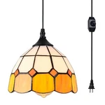 Tiffany Hanging Pendant Light - Dimmable Mini Plug Fixture, Perfect .... Fixed Price $68.36.