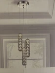Allen + Roth Aurelis 3-LIGHT Crystal Glam Clear Glass Led Pendant New!. Fixed Price $79.99.