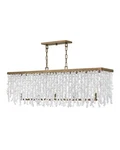 Fredrick Ramond FR30208 Dune 5 Light 48"W Linear Chandelier - Gold. Fixed Price $3999.00.
