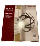 Home Decorators Orbit 1-LIGHT Mini Pendant W/black Metal Strap Design Bulb. Fixed Price $34.99.