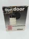 Nos Catalina Lighting Outdoor Wall 401ROJO Black Gal Steel Jerry Jar Shade. Fixed Price $36.76.