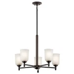 Kichler Shailene 23.5 In. 5-LIGHT Olde Bronze Shaded Cylinder Chandelier 43671OZ. Fixed Price $174.88.