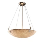 Justice Design Porcelina Tapered Clips 24" Pendant, Rnd, Brsh Nkl, Bamboo, Led. Fixed Price $750.40.