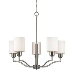 Forte Lighting 2714-05-55 Signature Chandelier Brushed Nickel. Fixed Price $347.40.