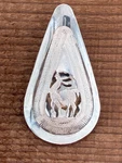 Vintage Native American Elk Deer Nature Teardrop 900 Silver Brooch Pendant Rare. Fixed Price $18.99.