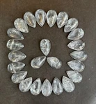 Natural Rock Crystal Chandelier Quartz Pendant Parts Prisms Half Pear 44MM 24PC. Fixed Price $230.00.