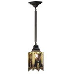 Meyda Lighting 5.5'SQ Cottage Mission Mini Pendant, Pbnawg Ha Clear - 49125. Fixed Price $414.00.