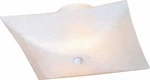 Volume Lighting V1916 White 3-LIGHT Semi-flush Ceiling Fixture With Square Shade. Fixed Price $26.60.