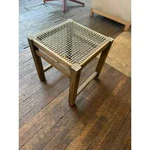 Coastal Outdoor Gazzoni Reclaimed Teak & Rope Dining Stool - Warehouse. Fixed Price $110.00.