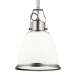 Feiss Hobson 14 Inch Satin Nickel Pendant Ceiling Light, P1353SN. Fixed Price $147.50.