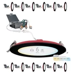 6 In. Black Trim 2HR Fire Rated Canless 27K-50K Select New Construction 15W Inte. Fixed Price $347.19.