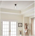 Kichler Winslow 8.5 1-LIGHT Black Contemporary Semi-flush Mount Ceiling. Fixed Price $59.98.