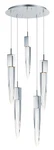 ET2 E31244-20 Chrome Quartz 5-LIGHT 16"W Led Multi Pendant. Fixed Price $1838.00.
