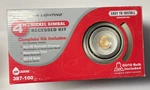Lithonia Ceiling Lights 4" Gimbal Dimmable Led Recessed Kit, Nickel Finish. Fixed Price $16.95.